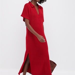 Tuckernuck Pomander Place Red Maren Polo Dress XS/S NWT